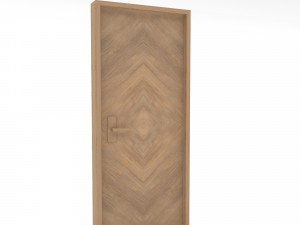Office wooden door Low-poly 3D 모델