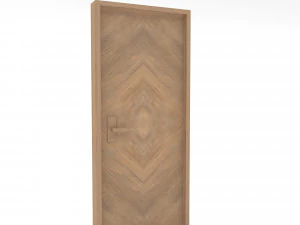 कार्यालय का लकड़ी का दरवाज़ा लो-पॉली 3D मॉडल