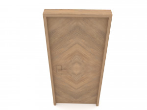 Office wooden door Low-poly 3D Model