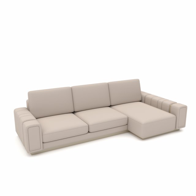 Classic sofa Low-poly Model 3D .c4d .max .obj .3ds .fbx .stl .blend 