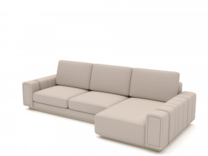 Classic sofa Low-poly Model 3D