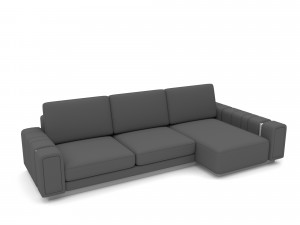 Classic sofa Low-poly Model 3D