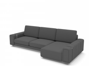 Classic sofa Low-poly Model 3D