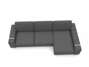 Classic sofa Low-poly Model 3D