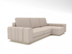 Classic sofa Low-poly Model 3D