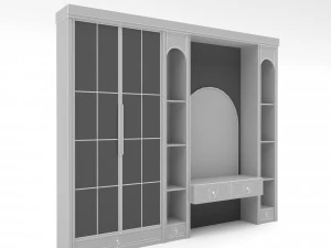 The classic vanity and cabinet Low-poly 3D Model