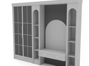The classic vanity and cabinet Low-poly 3D Model