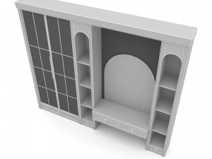 The classic vanity and cabinet Low-poly 3D Model