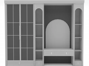 The classic vanity and cabinet Low-poly 3D Model