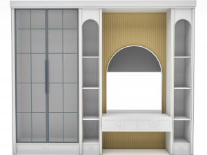 The classic vanity and cabinet Low-poly 3D Model