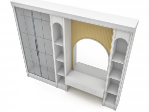 The classic vanity and cabinet Low-poly 3D मॉडल