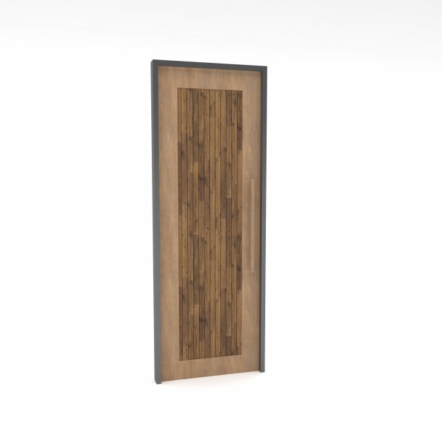 Wooden old door Low-poly 3D Model .c4d .max .obj .3ds .fbx .stl .blend 