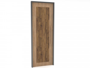 Wooden old door Low-poly 3D Model