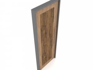 Wooden old door Low-poly 3D Model
