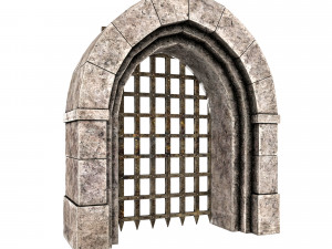 Medieval door and window set Modèle 3D
