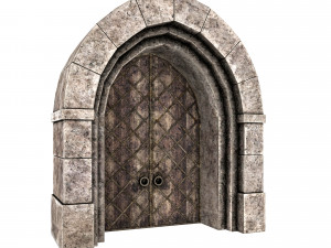 Medieval door and window set Modèle 3D