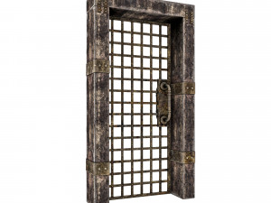 Medieval door and window set Modèle 3D