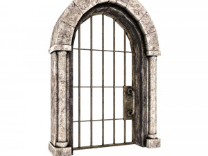 Medieval door and window set Modèle 3D