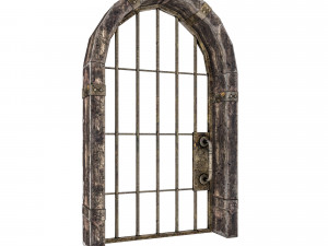 Medieval door and window set Modèle 3D