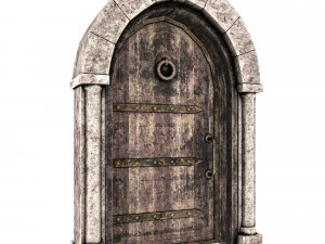 Medieval door and window set Modèle 3D
