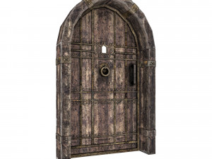 Medieval door and window set Modèle 3D