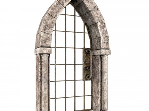 Medieval door and window set Modèle 3D
