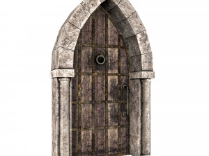 Medieval door and window set Modèle 3D
