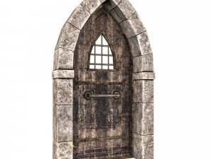 Medieval door and window set Modèle 3D