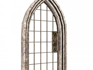 Medieval door and window set Modèle 3D