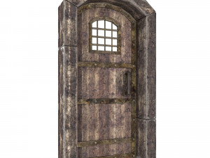 Medieval door and window set Modèle 3D