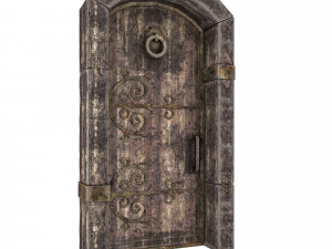 Medieval door and window set Modèle 3D