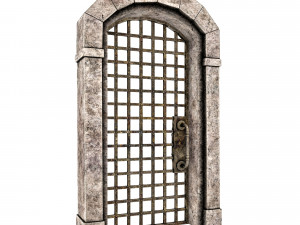 Medieval door and window set Modèle 3D