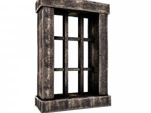 Medieval door and window set Modèle 3D