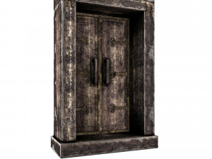 Medieval door and window set Modèle 3D