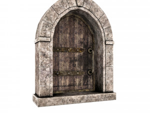 Medieval door and window set Modèle 3D