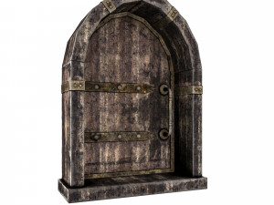 Medieval door and window set Modèle 3D