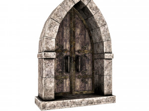 Medieval door and window set Modèle 3D
