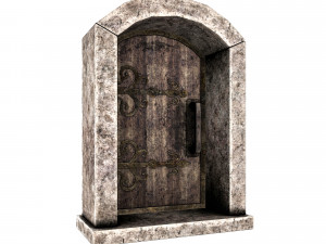 Medieval door and window set Modèle 3D