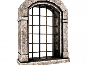 Medieval door and window set Modèle 3D