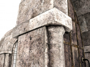 Medieval door and window set Modèle 3D