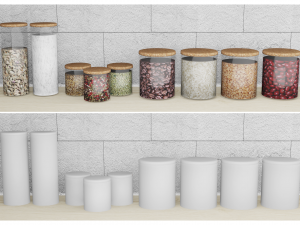 Spice storage jars 3D Model