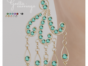 Gretta earrings 3D मॉडल