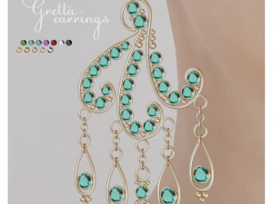 серьги Гретта 3D Модель