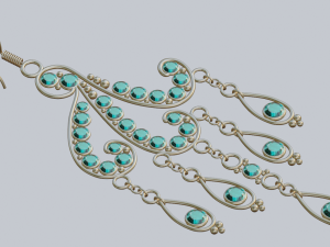 Gretta earrings 3D Модель