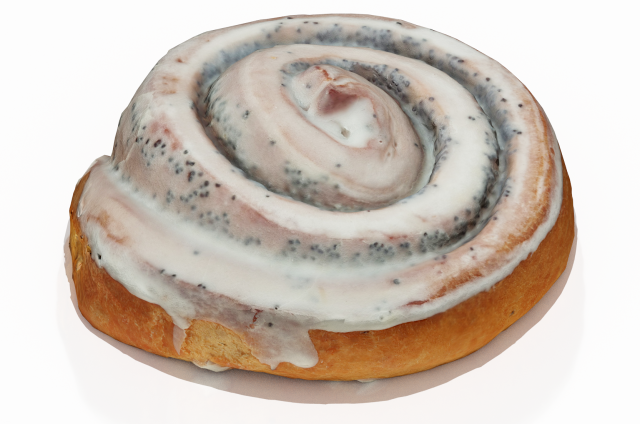 Bun with poppy seeds 3d scan Modèle 3D .c4d .max .obj .3ds .fbx .stl .blend 