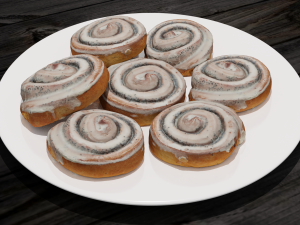 Bun with poppy seeds 3d scan Modèle 3D