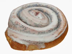 Bun with poppy seeds 3d scan Modèle 3D
