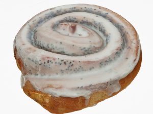 Bun with poppy seeds 3d scan Modèle 3D