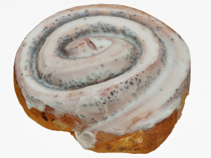 Bun with poppy seeds 3d scan Modèle 3D