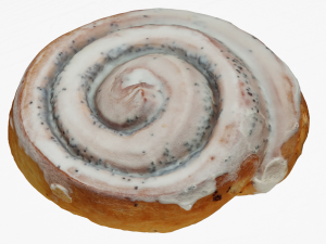 Bun with poppy seeds 3d scan Modèle 3D